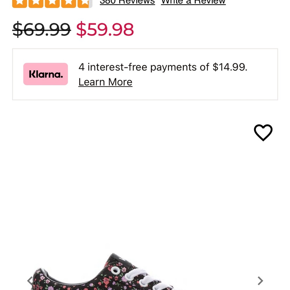 Vans Black Floral Women's Sneakers